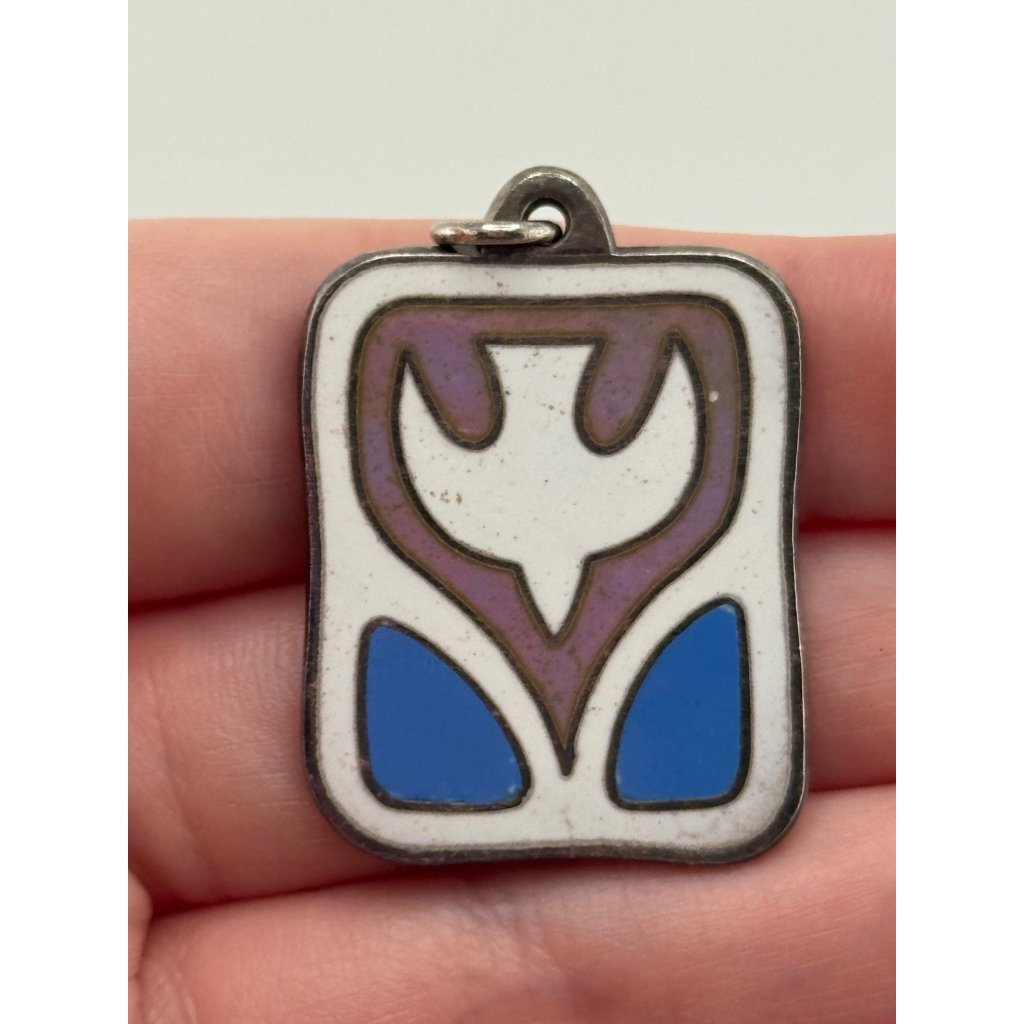 James Avery Sterling Silver Pendant Retired Descending Dove Enamel